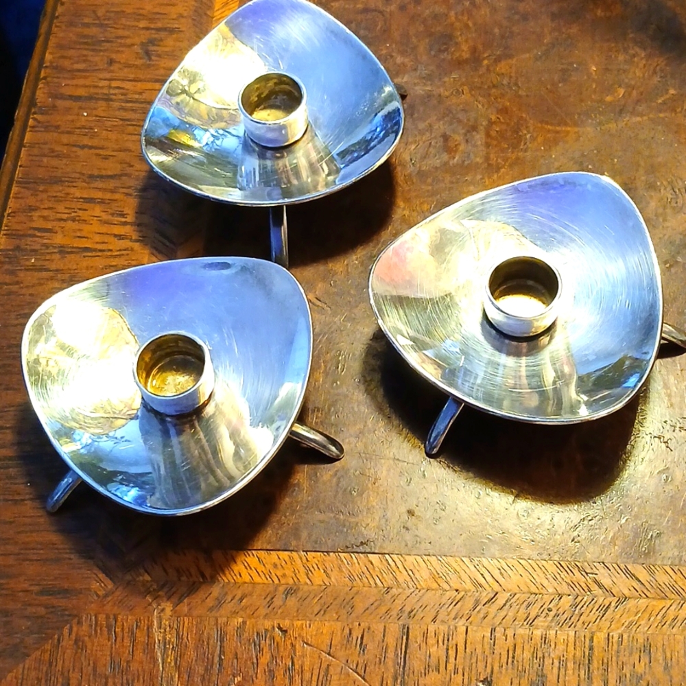 1950 / 60s Cohn silver plate Candlesticks